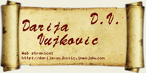 Darija Vujković vizit kartica